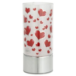 LAMPARA CRISTAL 9X20 CORAZONES