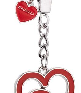 LLAVERO DOBLE CORAZON ROJO INFINITO