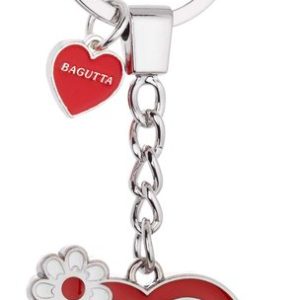 LLAVERO BAGUTTA CORAZON FLORES INFINITO ROJO