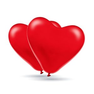 SET 6 BOLSAS 50 GLOBOS 30CM CORAZON ROJO