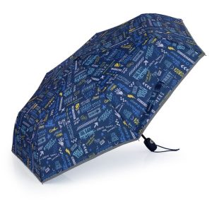 PARAGUAS PLEGABLE SKULL APERTURA AUTOMATICO REFLECTANTE