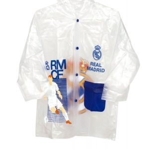 CHUBASQUERO IMPERMEABLE CON CAPUCHA INFANTIL REAL MADRID