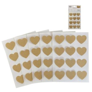 STICKER CORAZON KRAFT MARRON 60U