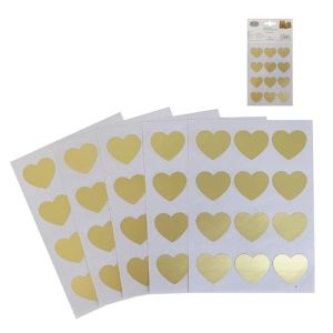 BLISTER 60 STICKER CORAZON ORO