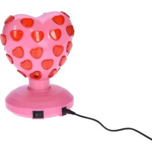 LAMPARA ROSA FORMA CORAZON DISCO LED
