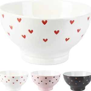 BOL CERAMICA CORAZONES 14X8CM SURTIDOS