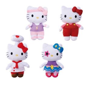 PELUCHE HELLO KITTY SUPER STYLE 20 CM, 4 SURTIDOS