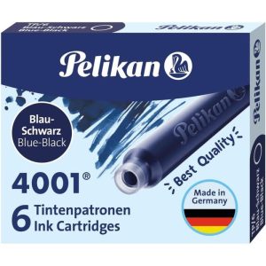 CARTUCHO TINTA PELIKAN 4001 TP6 AZUL NEGRO