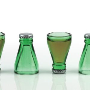 SET CUATRO VASOS DE CHUPITOS BOQUILLA DE BOTELLA