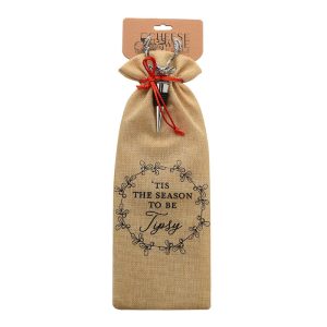 TAPON PARA BOTELLA DE VINO Y BOLSA DE REGALO