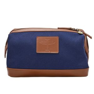 NECESER LONA Y PIEL SINTETICA AZUL