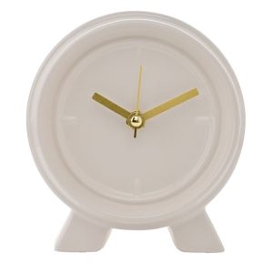 RELOJ SOBREMESA CERAMICA CREMA SUAVE