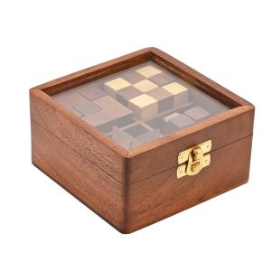 JUEGO 4 ROMPECABEZAS DE MADERA EN CAJA