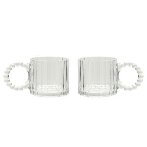 SET 2 TAZAS TRANSPARENTES DISE?O DE BURBUJAS