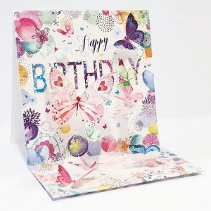 TARJETA FELICITACION GREETING CARD 3D POP-UP HAPPY BIRTHDAY