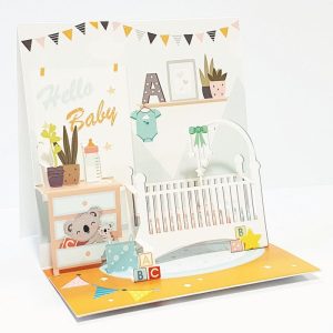 TARJETA FELICITACION GREETING CARD 3D POP-UP BABY