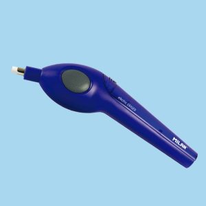 BORRADOR ELECTRICO AZUL CON PILAS Y GOMAS DE RECAMBIO