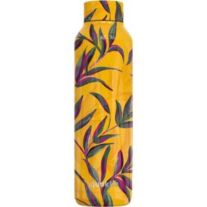 BOTELLA TERMO ACERO INOXIDABLE 630ML AMARILLA FLORES QUOKKA