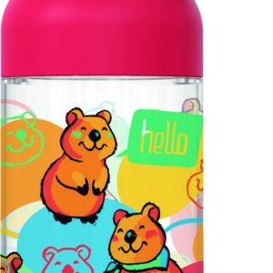 QUOKKA KIDS BOTELLA TRITAN ICE CON ASA HAPPY BEAR 430 ML