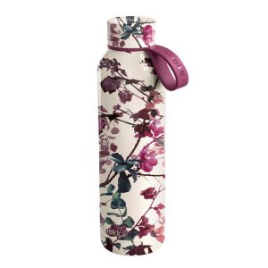 BOTELLA TERMO ACERO INOXIDABLE 630ML CON ASA FLORES QUOKKA
