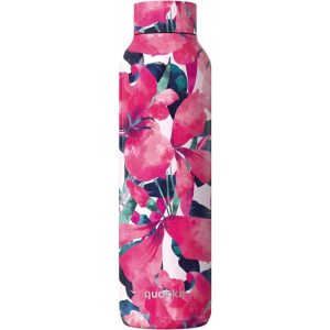 BOTELLA TERMO ACERO INOXIDABLE 850 ML FLORES ROSAS QUOKKA