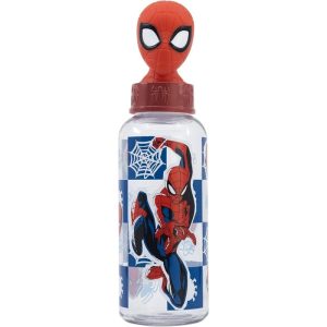 BOTELLA FIGURITA 3D 560 ML, SPIDERMAN MIDNIGHT FLYER