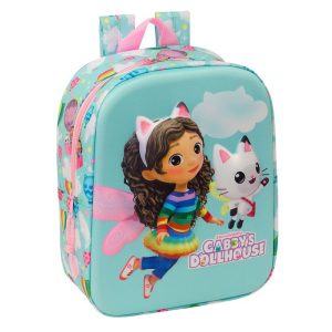 MOCHILA GUARDERIA 3D GABBY'S DOLLHOUSE 27X22CM