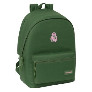 MOCHILA PORTATIL 15 6+USB REAL MADRID VERDE