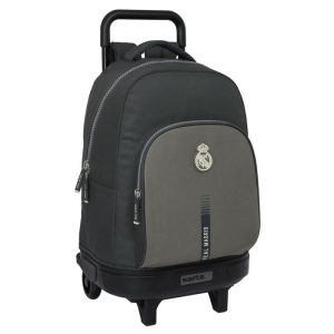 MOCHILA ESCOLAR+CARRO COMPACT EXTRAIBLE REAL MADRID 3 EQUIP