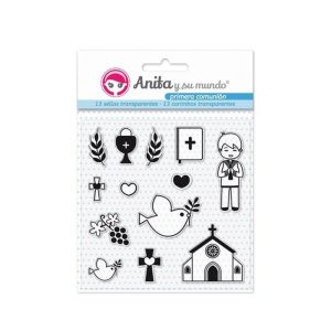 BLISTER 13 SELLOS TRANSPARENTE PRIMERA COMUNION EL