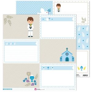 PACK5 PAPEL TARJETAS GRANDES 1?COMUNION EL