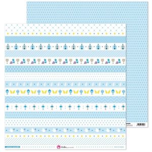 BLISTER 5 PAPEL SCRAPBOOKING 12X12" TIRAS PRIMERA COMUNION E