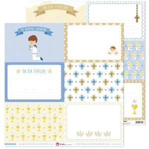 PACK5 PAPEL TARJETAS GRANDES COMUNION EL