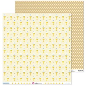 PACK 5 PAPELES SCRAPBOOKING 12X12 CALIZ COMUNION EL ANITA