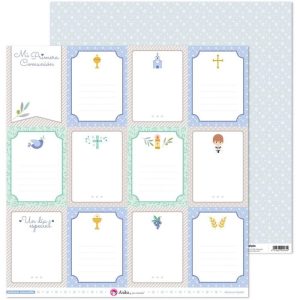 PACK5 PAPEL SCRAP TARJETAS COMUNION 20 EL