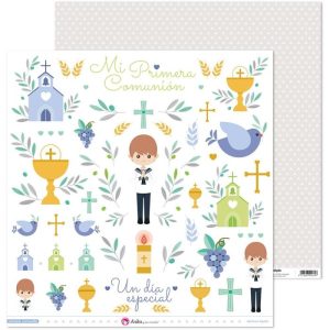 PACK 5 PAPELES DECORADOS 12X12 180G FIGURAS RECORTABLES