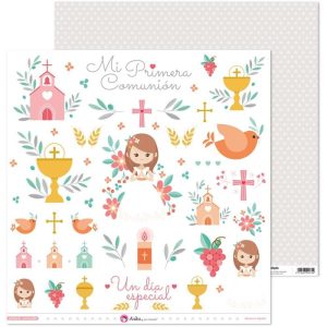 PACK5 LAMINAS FIGURAS RECORTABLES COMUNION 20 ELLA