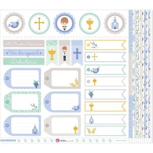 PACK 13 PAPELES SCRAP PRIMERA COMUNION 20 EL 12X12 180 GR