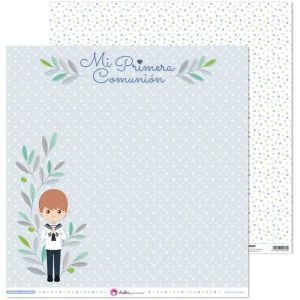 PACK 5 PAPELES DECORADOS 12X12 180 G NI?O PRIMERA COMUNION