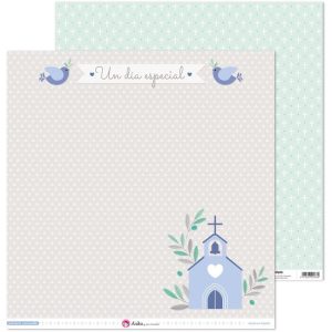 PACK5 PAPEL SCRAP 12X12 LO,IGLESI COMUNION 20 EL