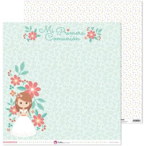 PACK 5 PAPELES DECORADOS 12X12 180 G NI?A PRIMERA COMUNION