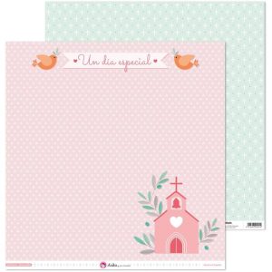 PACK 5 PAPEL SCRAP 12X12 IGLESIA COMUNION 20 ELLA