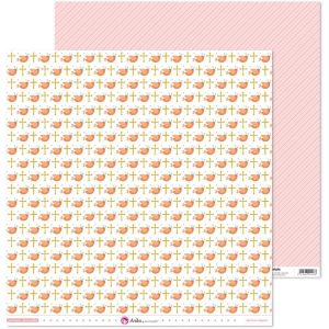 PACK5 PAPEL SCRAP 12X12 PALOMA COMUNION 20 ELLA