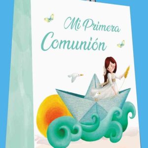 BOLSA GRANDE COMUNION NI?A BARCO 12 UNIDADES