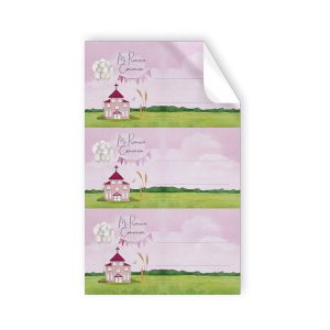 BLISTER 9 STICKERS COMUNION IGLESIA ROSA