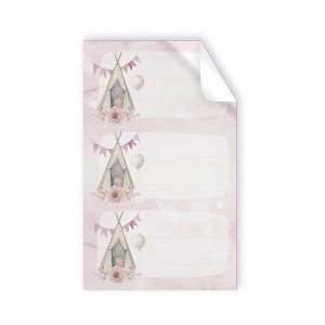 BLISTER 9 STICKERS COMUNION TIPI ROSA