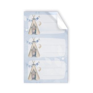 BLISTER 9 STICKERS COMUNION TIPI AZUL