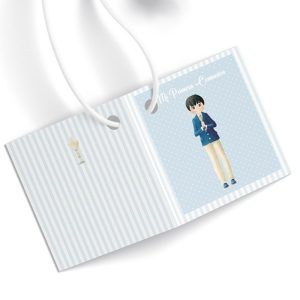 ETIQUETAS COMUNION NI?O 3X4CM PASTEL PERSONALIZABLE 90U