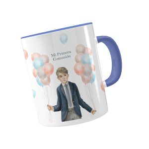 TAZA CERAMICA NI?O GLOBOS COMUNION