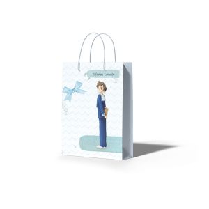 BOLSA PEQUE?A LAZO COMUNION NI?O BIBLIA